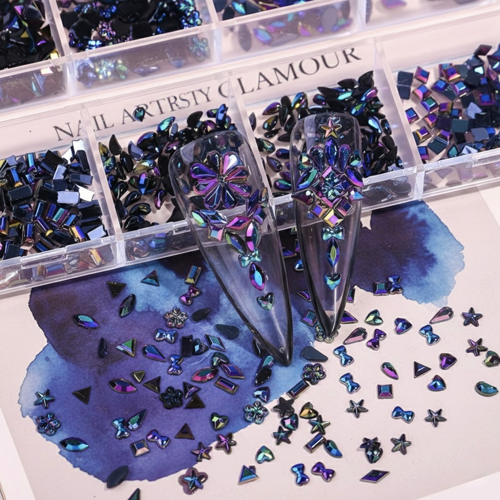 Rhinestones Multicolor Oscuro