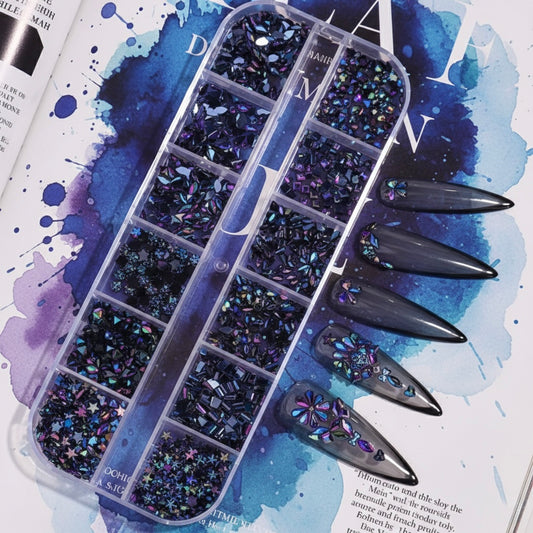 Rhinestones Multicolor Oscuro